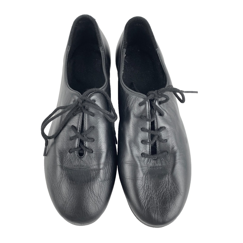 New! Leo Leather Tap Dance Shoes Women's 7 M Leather Black Lace Up Adult LS3005L - Picture 4 of 9